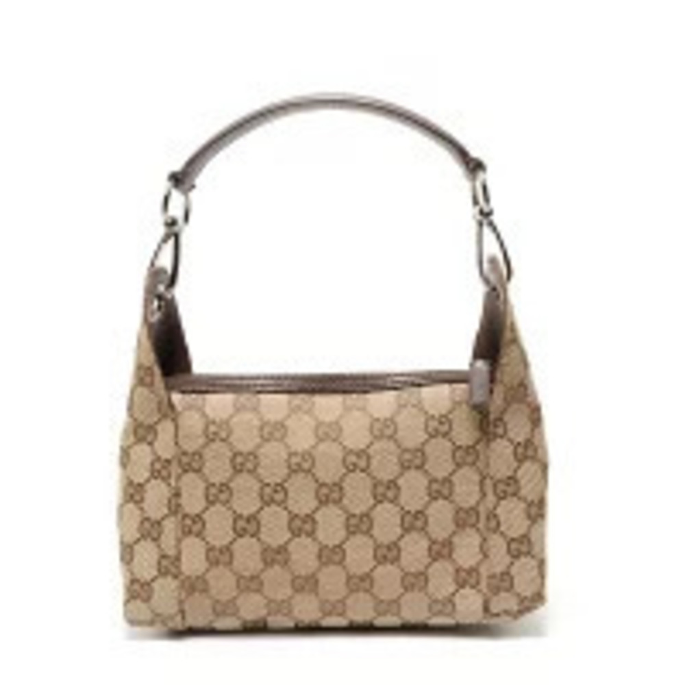 Gucci GG Canvas Shoulder Bag Brown Beige Cream